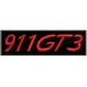 Parche Bordado Porsche 911 GT3 (Bordado ROJO / Fondo NEGRO)