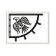Parche Bordado Bandera VIKINGA (Bordado NEGRO / Fondo BLANCO)
