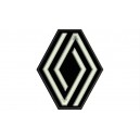 Parche Bordado RENAULT (Bordado PLATA / Fondo NEGRO)