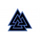 Parche Bordado VALKNUT (Bordado AZUL MARINO / Fondo NEGRO)