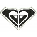 Parche Bordado ROXY (Bordado NEGRO / Fondo BLANCO)