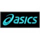 Parche Bordado ASICS (Bordado AZUL CELESTE / Fondo NEGRO)