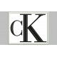 Parche Bordado CALVIN KLEIN (Bordado NEGRO / Fondo BLANCO)