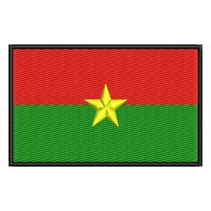 Parche Bordado Bandera BURKINA FASO