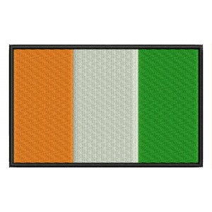 Parche Bordado Bandera COSTA DE MARFIL