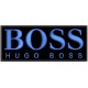 Parche Bordado HUGO BOSS (Bordado AZUL MARINO / Fondo NEGRO)