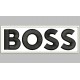 Parche Bordado BOSS (Bordado NEGRO / Fondo BLANCO)