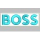 Parche Bordado BOSS (Bordado AZUL CELESTE / Fondo BLANCO)