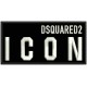 Parche Bordado DSQUARED2 ICON (Bordado BLANCO / Fondo NEGRO)