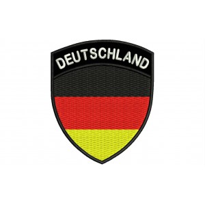 Parche Bordado Bandera ALEMANIA (Escudo 7 x 6 cm)