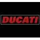 Parche Bordado DUCATI LETRAS (Bordado ROJO / Fondo NEGRO)