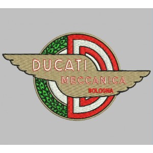 Parche Bordado DUCATI MECANICCA (10 x 6 cm)