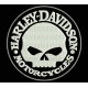 Parche Bordado HARLEY DAVIDSON Calavera (Color BLANCO)