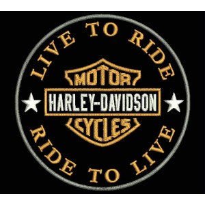 Parche Bordado HARLEY DAVIDSON (Live to Ride)