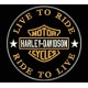 Parche Bordado HARLEY DAVIDSON (Live to Ride)