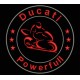 Parche Bordado DUCATI POWERFULL (Color ROJO)
