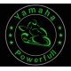 Parche Bordado YAMAHA POWERFULL (Color VERDE OSCURO)