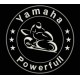 Parche Bordado YAMAHA POWERFULL (Color BLANCO)