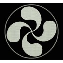 Parche Bordado TETRASKEL (Bordado BLANCO / Fondo NEGRO)