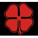Parche Bordado TREBOL 4 HOJAS (Color ROJO)