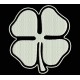 Parche Bordado TREBOL 4 HOJAS (Color BLANCO)