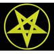 Parche Bordado PENTAGRAMA (Color AMARILLO)