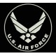 Parche Bordado US AIR FORCE (Color BLANCO)