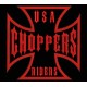 Parche Bordado USA CHOPPERS (Color ROJO)