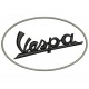 Parche Bordado VESPA (Bordado NEGRO / Fondo BLANCO)