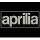 Parche Bordado APRILIA (Bordado PLATA / Fondo NEGRO)