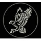 Parche Bordado AGUILA TRIBAL (Color BLANCO)