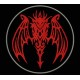 Parche Bordado DIABLO TRIBAL (Color ROJO)