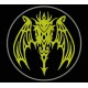 Parche Bordado DIABLO TRIBAL (Color AMARILLO)