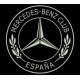 Parche Bordado MERCEDES-BENZ CLUB (Bordado PLATA / Fondo NEGRO)
