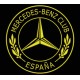 Parche Bordado MERCEDES-BENZ CLUB (Bordado ORO / Fondo NEGRO)