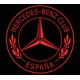 Parche Bordado MERCEDES-BENZ CLUB (Bordado ROJO / Fondo NEGRO)