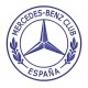 Parche Bordado MERCEDES-BENZ CLUB (Bordado AZUL MARINO / Fondo BLANCO)