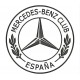 Parche Bordado MERCEDES-BENZ CLUB (Bordado NEGRO / Fondo BLANCO)