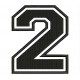 Parche Bordado "2" (NUMERO DOS)