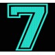 Parche Bordado "7" (NUMERO SIETE)