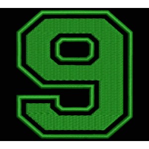 Parche Bordado "9" (NUMERO NUEVE)