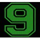 Parche Bordado "9" (NUMERO NUEVE)