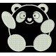 Parche Bordado PANDA (Color BLANCO)