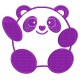 Parche Bordado PANDA (Color VIOLETA)