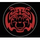 Parche Bordado TIGRE TRIBAL (Color ROJO)