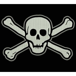 Parche Bordado CALAVERA y HUESOS