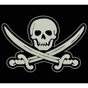 Parche Bordado CALAVERA y SABLES