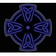 Parche Bordado CRUZ CELTA (Color AZUL OSCURO)