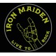 Parche Bordado IRON MAIDEN (Color AMARILLO)
