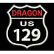 Parche Bordado DRAGON US129 (Fondo NEGRO)